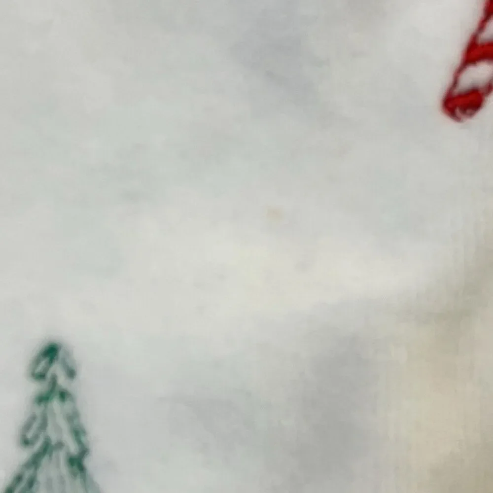 JoJo Maman Bébé White Velour Christmas Embroidered Footie Girls SZ 12-18 Months